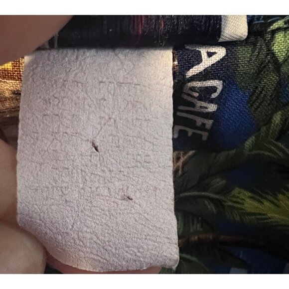 Aloha Republic Vintage Hawaiian Tiki Button Shirt Large Pocket All Over Print - Picture 9 of 9